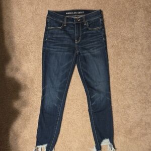 American Eagle Outfitters Women's Dark Blue Skinny Jeans